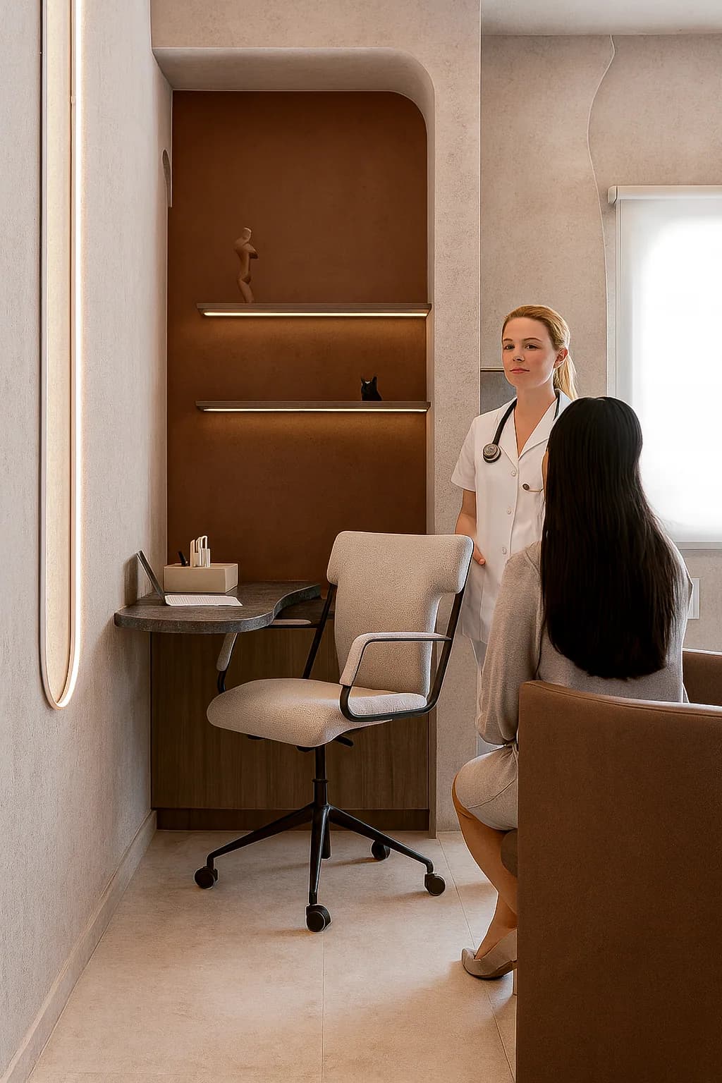 Consultório oftalmológico — vista geral