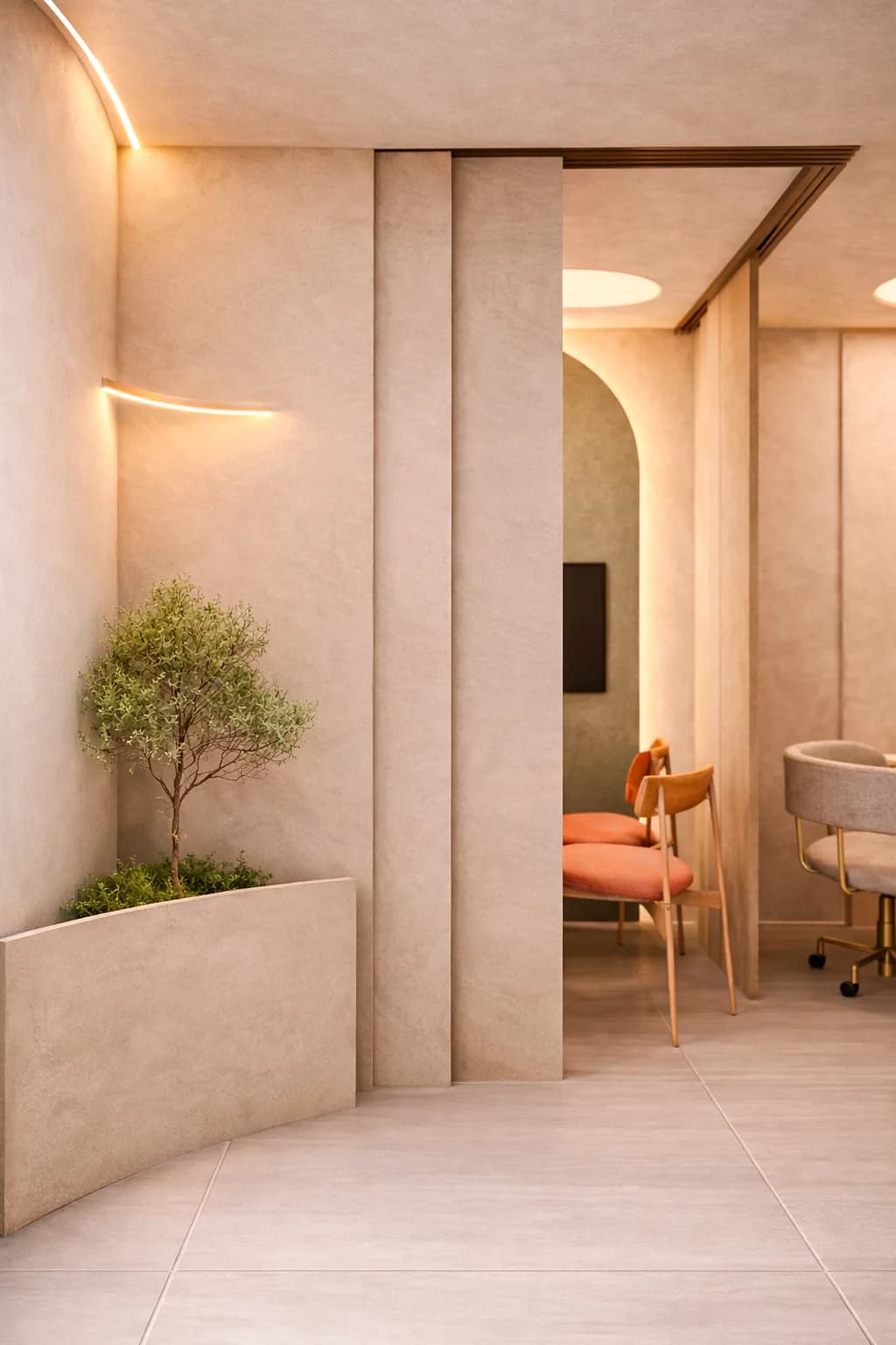 Vista alternativa da recepção