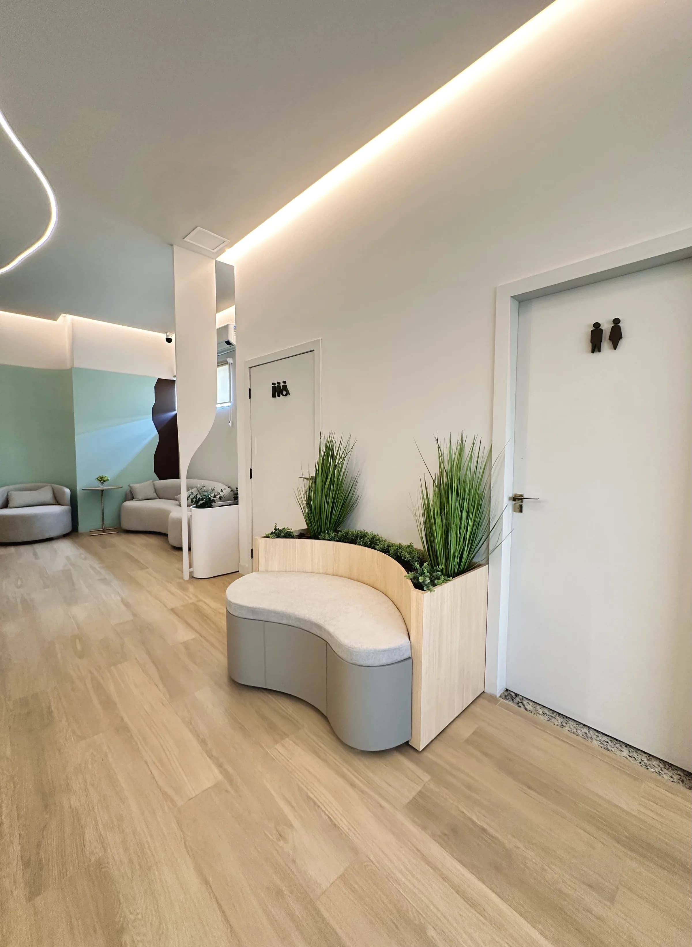 Sala de espera vista lateral