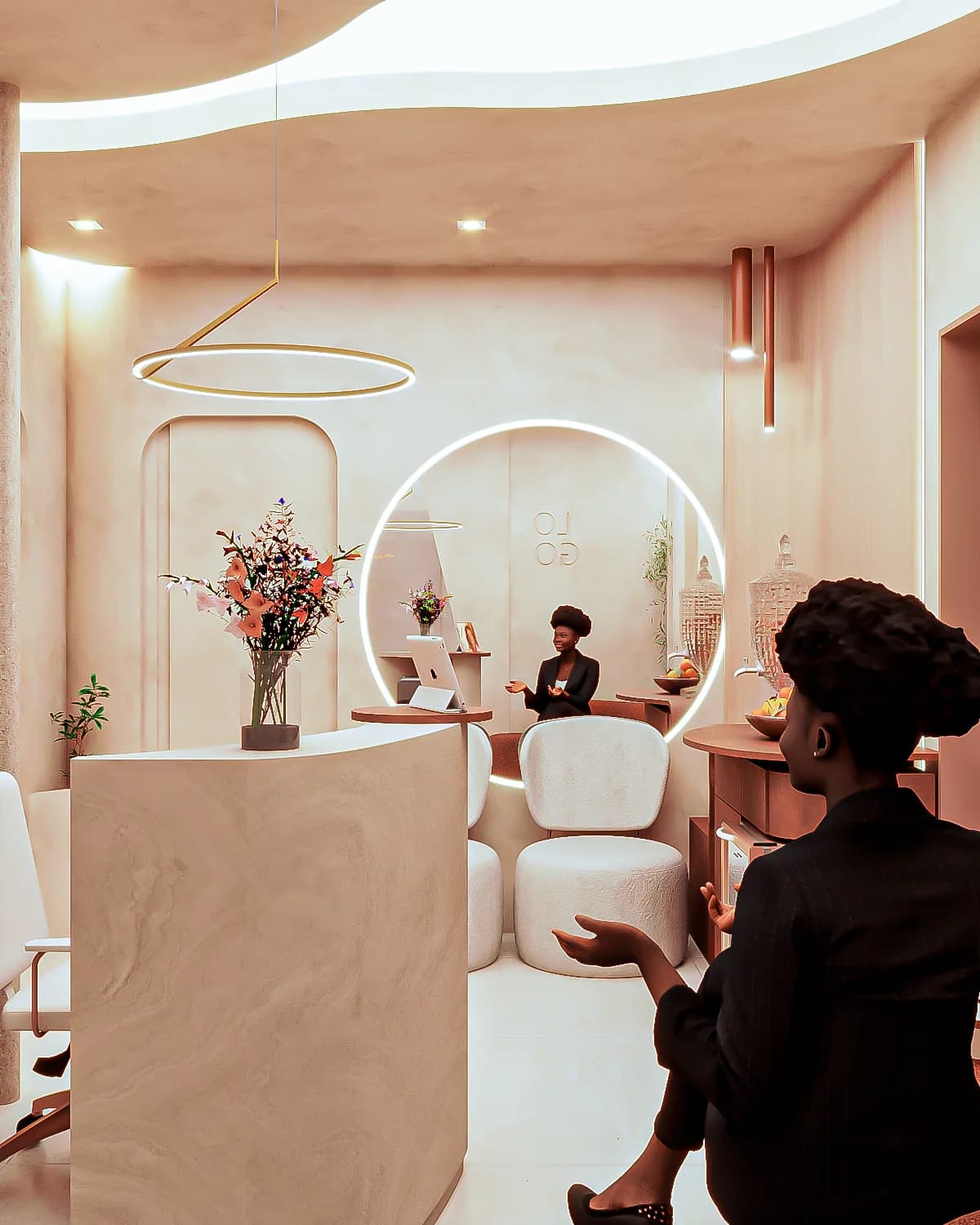 Hall de make / espelho de cortesia