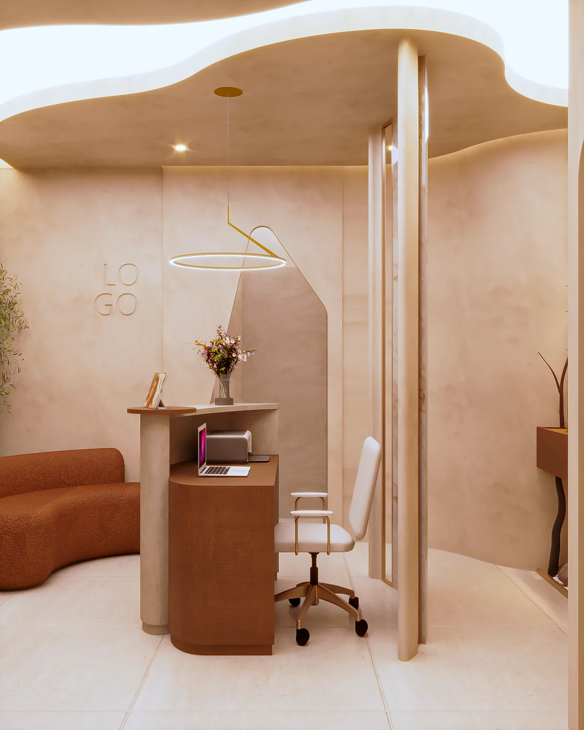 Hall de acesso ao consultório da Luciana