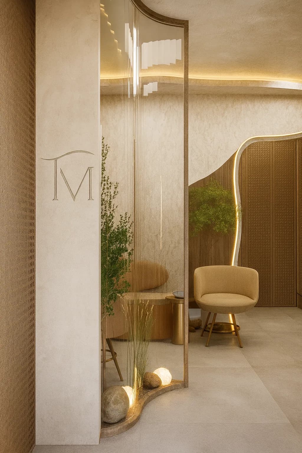 Recepção — vista do balcão