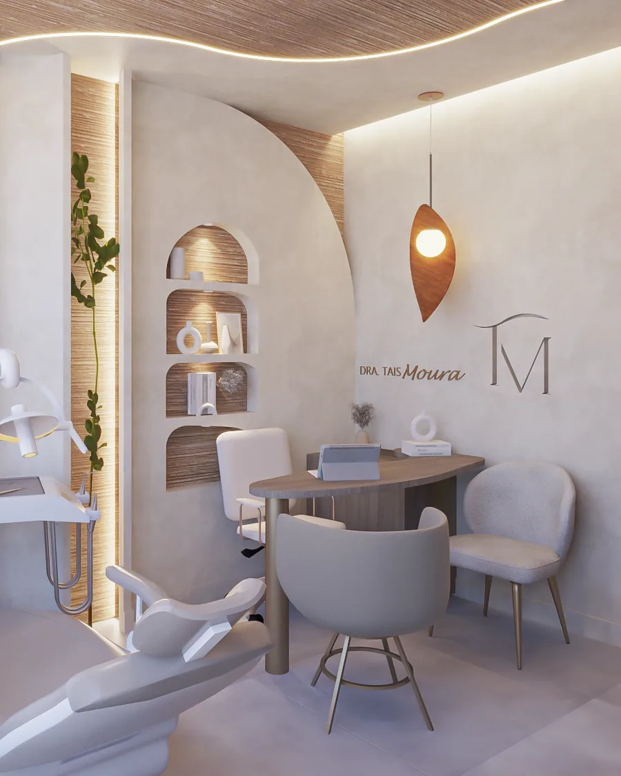 Consultório principal — vista da cadeira